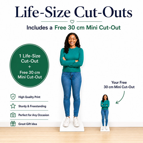Personalised cardboard cutout - cardboard,