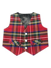 Boys Scottish Royal Stewart Tartan Waistcoat Vest 
