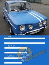 WHITE STRIPES KIT FOR RENAULT R8 GORDINI STICKER CAR BD551