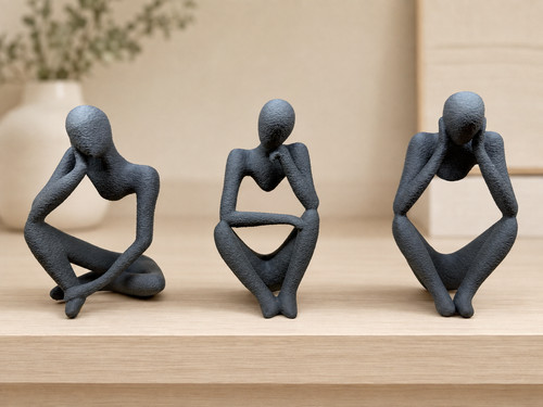 Abstract thinking man - abstract, figurine