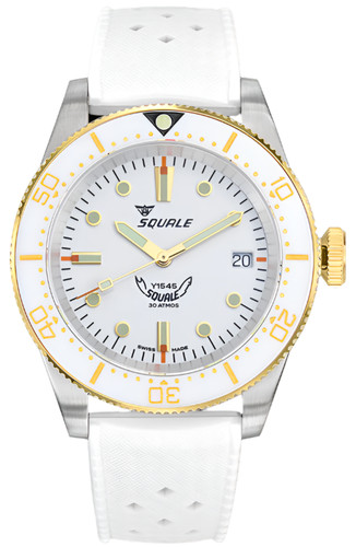 Squale 1545 white rubber - squale,