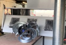 Commercial Kitchen Hood/Canopy + 8ft extraction kit  steel,fan motor ducting