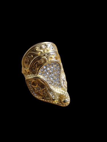 Gold plated saddle ring - gold,