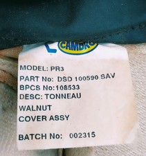 Mgf hood stowage cover - hood,