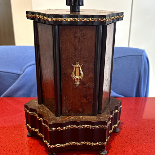 Antique wooden musical cigar - antique,