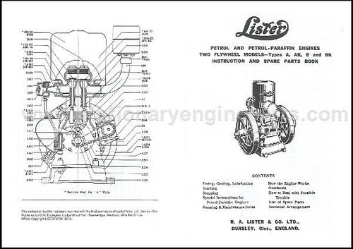 Lister stationary engine - lister,