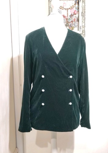 Zara green velvet jacket - green,