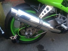 Kawasaki ZXR400 L 1991-99 A16 Exhaust Stainless ROAD LEGAL inc Removable Baffle