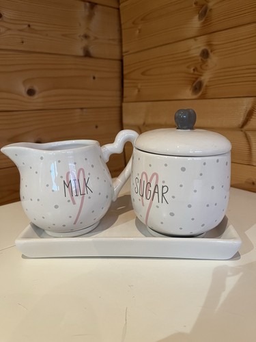 Milk jug and tray - and, bowl
