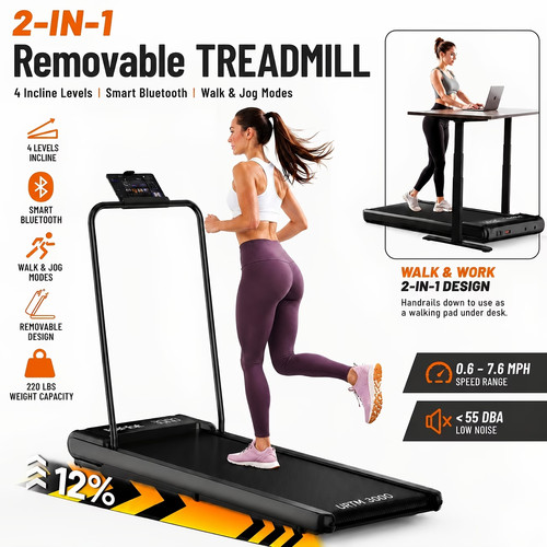 Folding walk pad - 2-in-1,