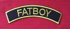 FATBOY TRIKER BIKER MOTORCYCLE CHOPPER BIKE BADGE IRON SEW ON ARM VEST PATCH