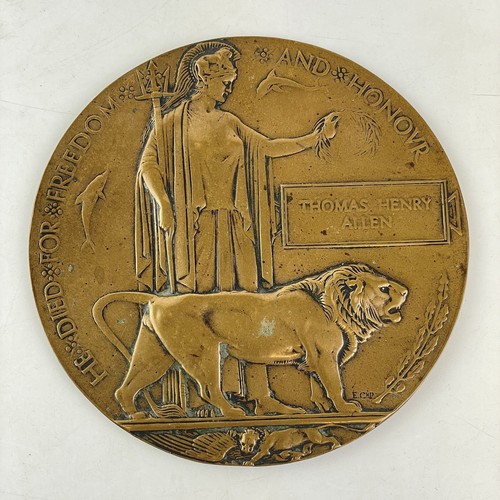 Antique ww1 bronze death - bronze,