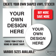 Personalised round circular vinyl stickers logo text image business labels