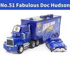 2-Pack Disney PIXAR Cars No.51 Fabulous Doc Hudson Hauler Truck Diecast Toy Gift