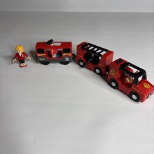 Delta-Sport Train fire & Passenger carriage compatible wooden track brio & other