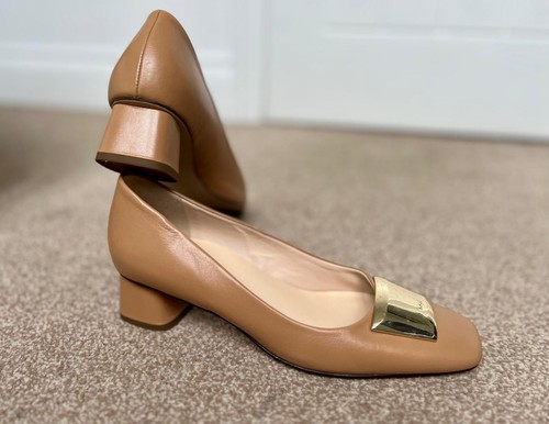 Högl nude leather block - nude,