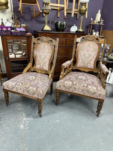 Pair victorian chairs - pair, of