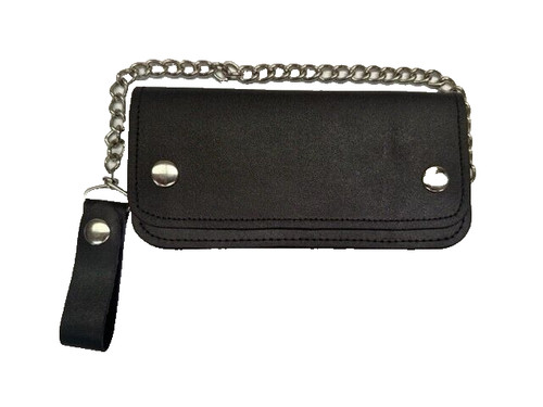 Leather chain wallet - leather,