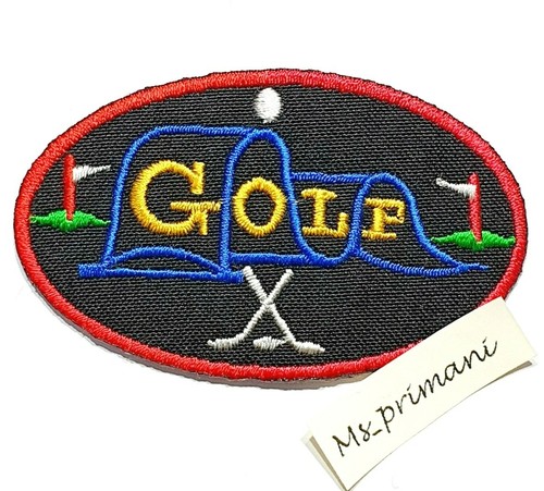 Embroidered golf patch - golf,