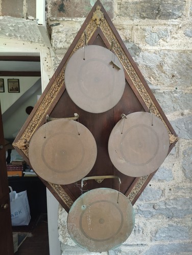 Antique wall dinner gong - or,