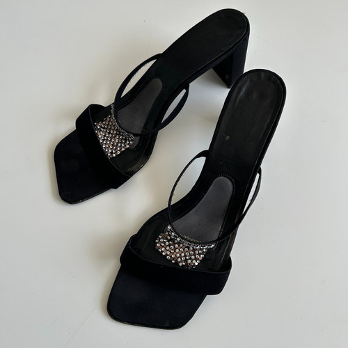 Robert clergerie black satin - black,