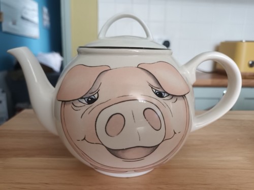 Arthur wood pig tea pot - pot, back