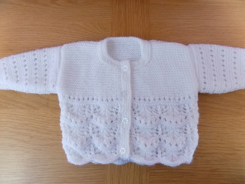 Hand knitted baby - hand, matinee