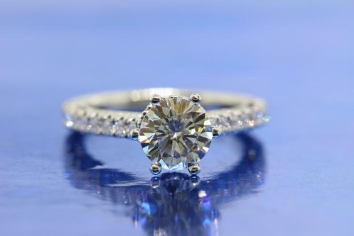 5ct round cut moissanite - 1.5ct,
