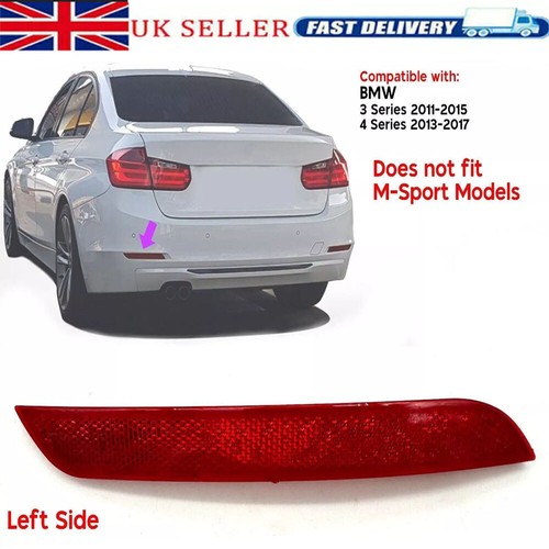 Rear bumper reflector red lens - rear,