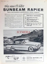Vintage SUNBEAM 'Rapier' 1.5L