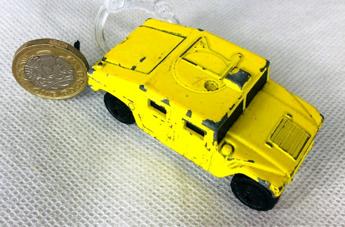 Toy car yellow humvee - car,