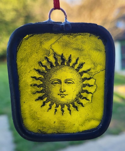 Stained glass sun suncatcher - glass,