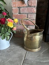 Vintage Brass Coal Scuttle