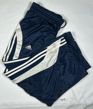 Adidas Tracksuit Bottoms Poppers - Adult Size 2XT - Blue - Waist 40" 3/4 Length