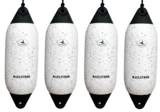 Hurricane Maelstrom Boat Fenders White Quartz + Free Spliced Rope UK Made Marine