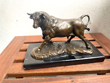 Bronze Sculpture of a Bull on