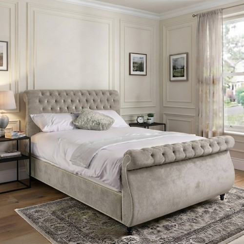 Luxury swan sleigh bed fame - luxury,