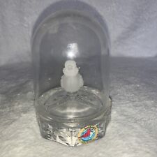 Hofbauer Byrdes Echt Bleikristall Frosted Song Bird in Crystal Case Signed Vtg