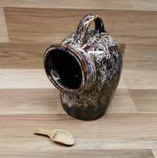 Large Vintage Honeycomb Drip Glaze Salt Pig - 24cm Tall