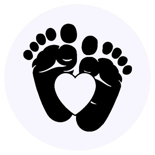 Heart baby feet - 24, x