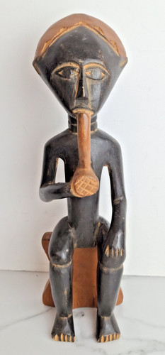 African wooden statue - african,