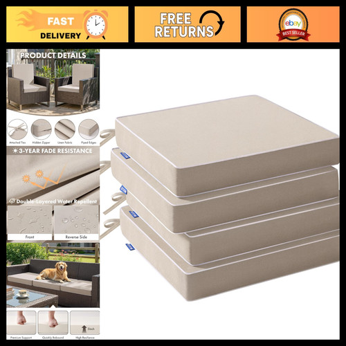 Beige outdoor chair cushions - chair,