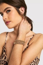 4 Pack Gold Reeded Stacking