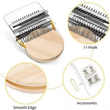 Speedweve Darning Loom, 10/14 Hooks Mini Weaving Knitting Machine Silver