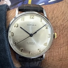 VINTAGE CORVAIR MECHANICAL MEN WRISTWATCH SWISS  MADE