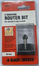 Black & Decker V Grooving Router Bit A4072