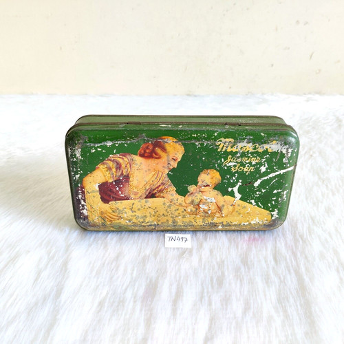 Antique mother bathing baby - antique,