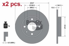 X2 PCS FRONT / REAR BRAKE DISC