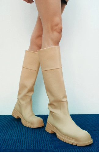 Zara beige waxed wax finish - zara,