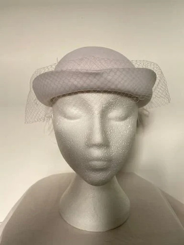 Vintage 80s white pillbox